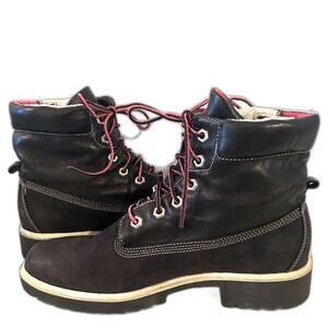Timberland Black Leather Boots - Size 7.5